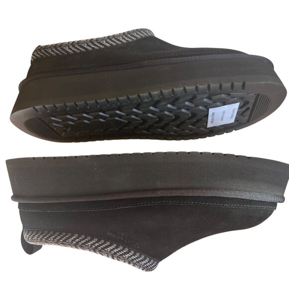 Koolaburra By UGG Women's Burree Platform Black Suede Slip-On Slippers With Chec - Picture 5 of 16